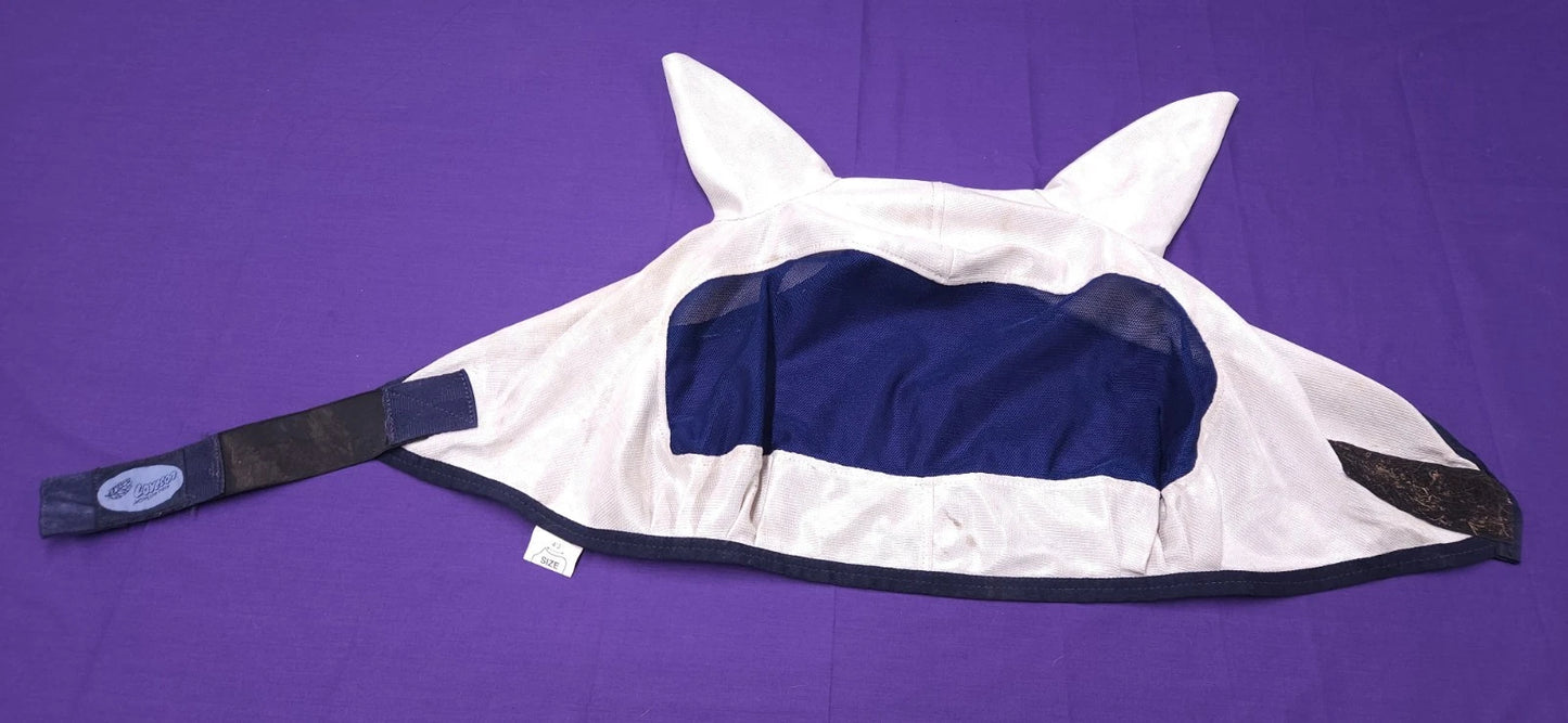 Loveson Full Size White And Blue Horse Fly Mask FL33