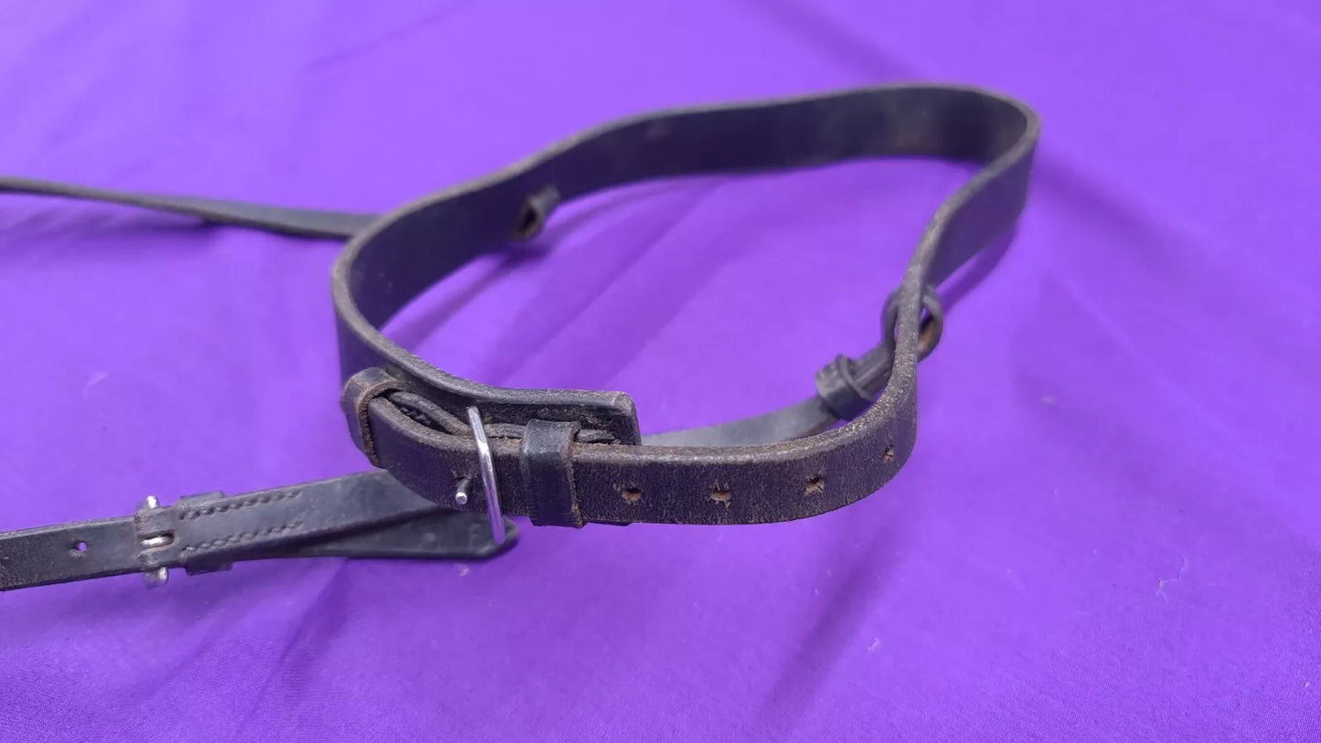 Thick Black Noseband For A Bridle Full Horse Riding Tack