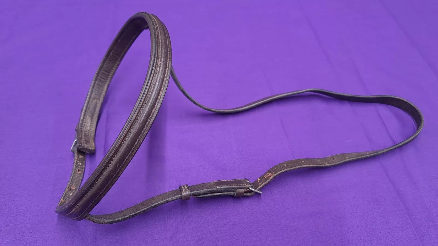 Cob Sized Brown Noseband for Horse Bridle