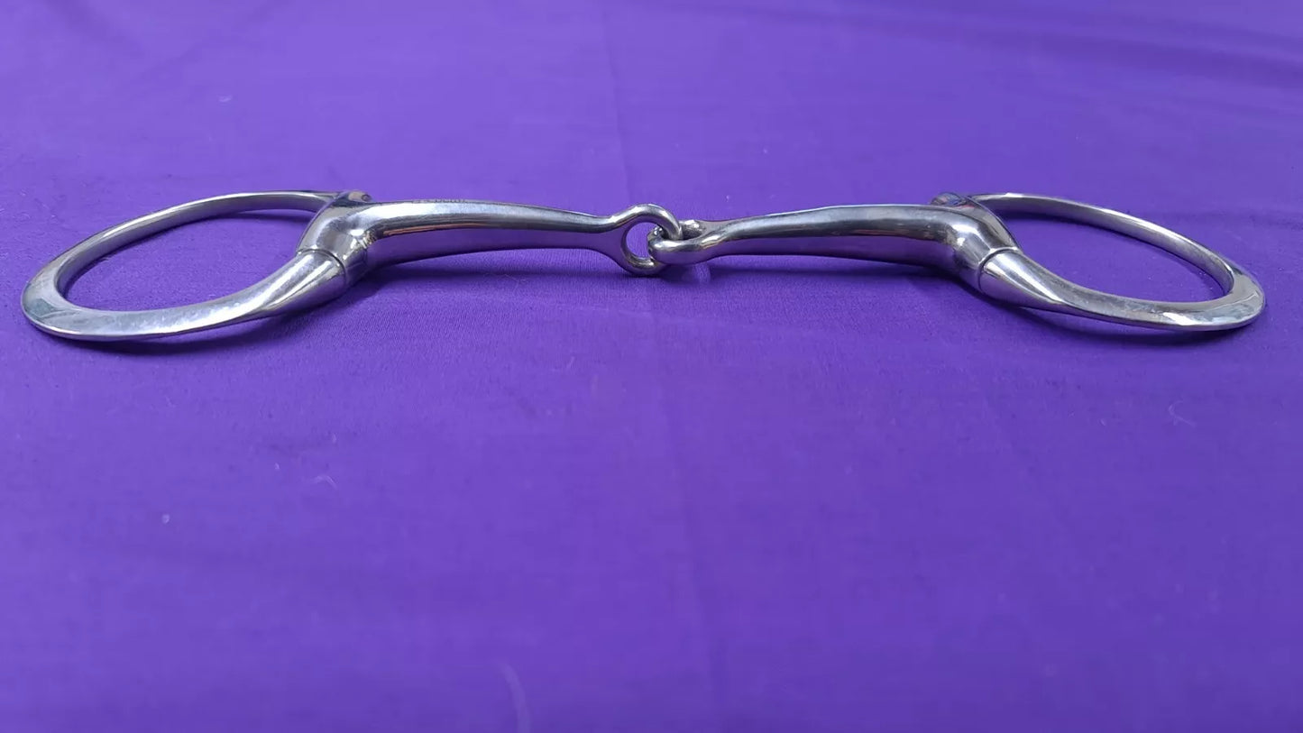 Flat Ring Eggbutt Snaffle Single Joint 5.5"