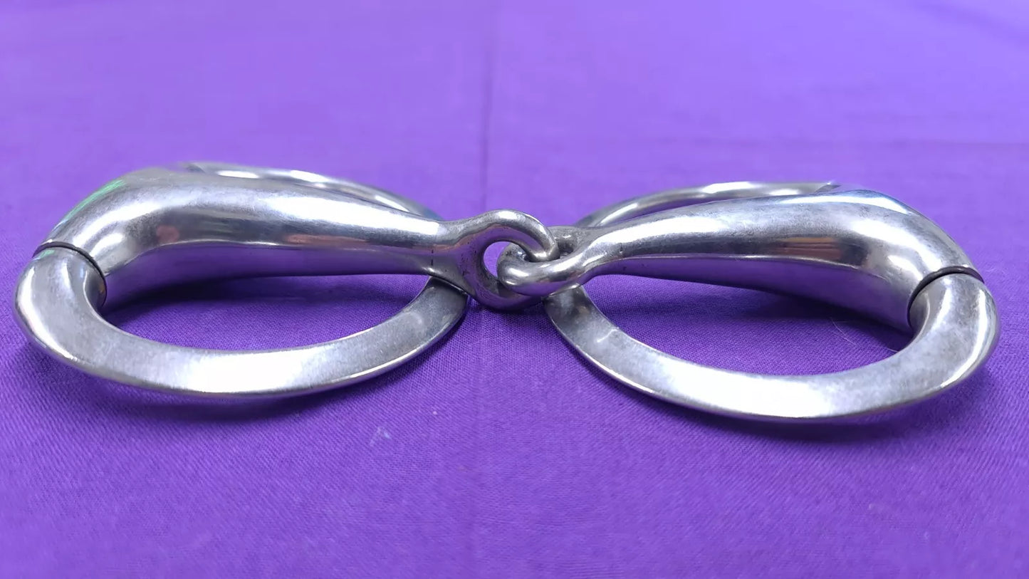 Eggbutt Snaffle Horse Bit Single Joint 5" Flat Ring