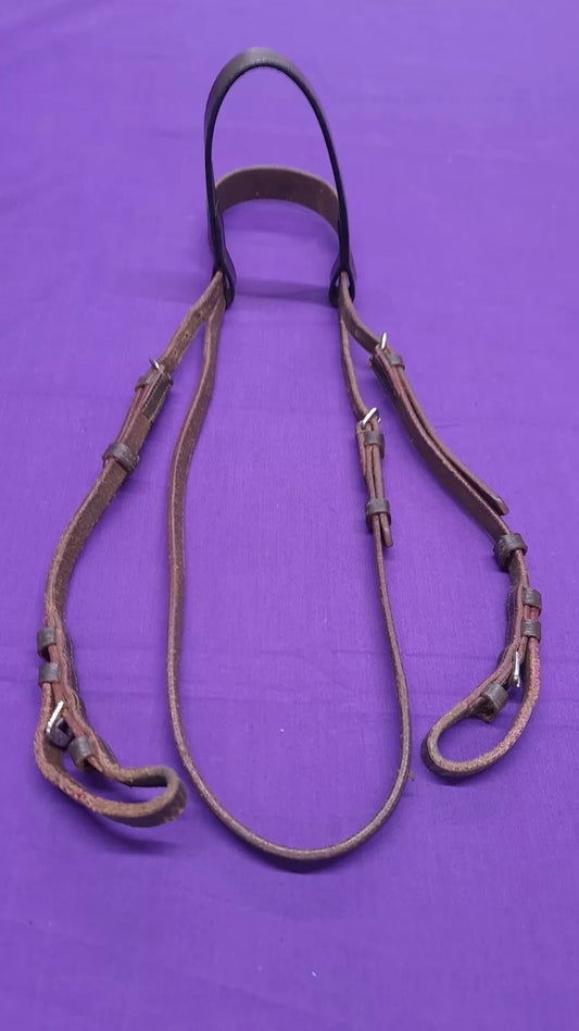 Brown Leather Bridle No Noseband Full Size