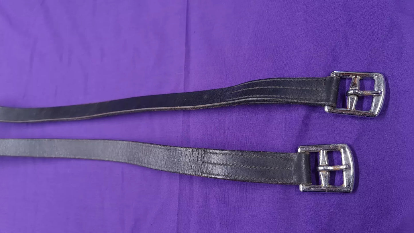 Stirrup Leathers Black 58"