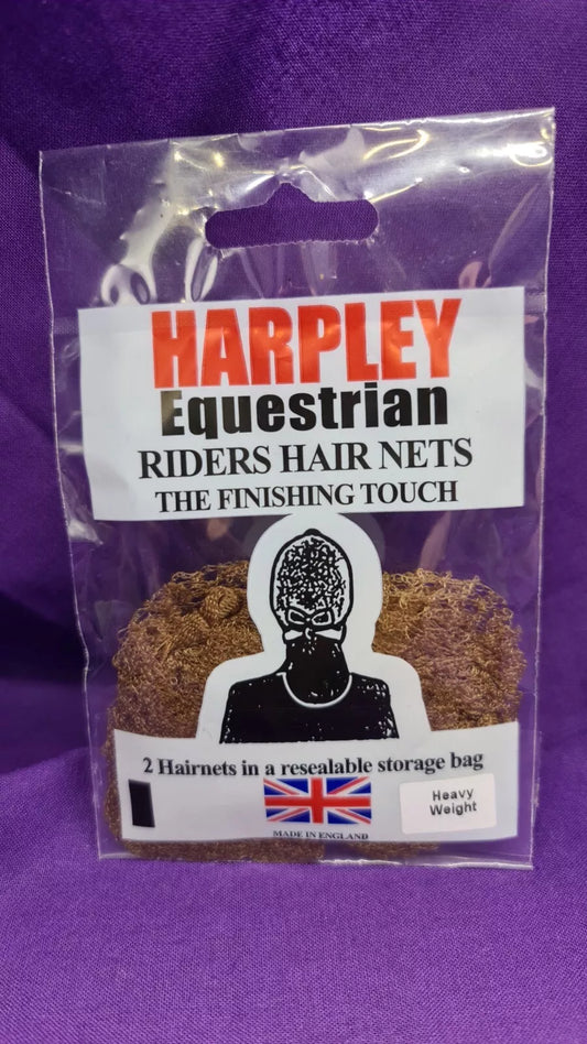 Harpley Equestrian Hair Net Ginger Red Auburn Colour Heavy Weight Pack of 2