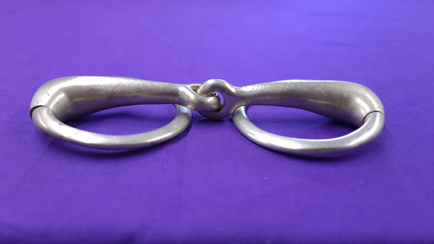 Vintage Solid Nickel 6" Single Joint Eggbutt Snaffle Bit