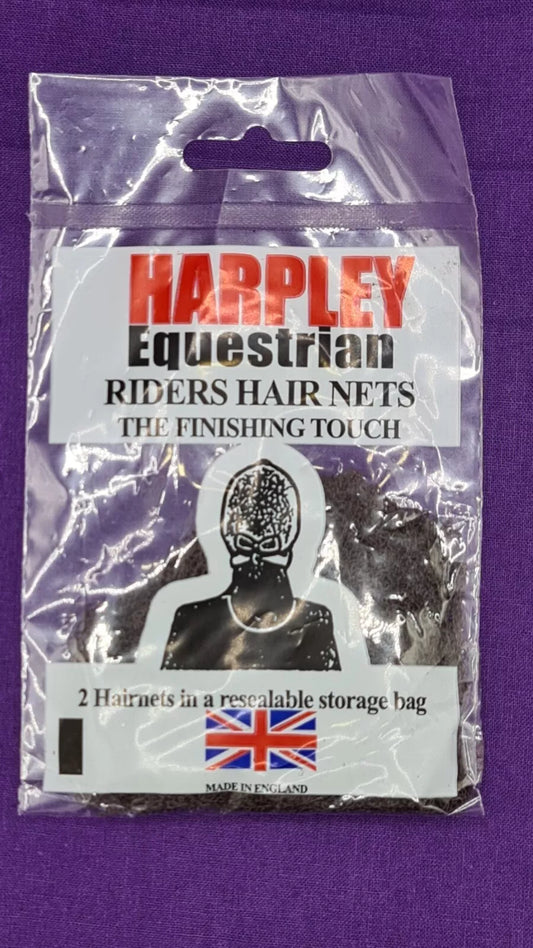 Harpley Equestrian Hair Net Black Colour Medium Weight Pack of 2