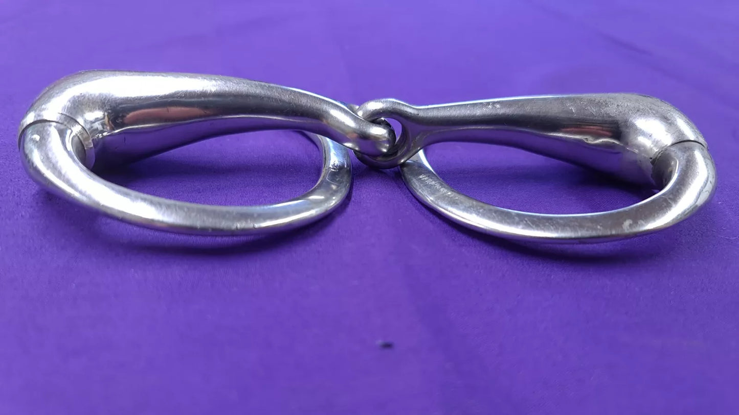 Flat Ring Single Jointed Eggbutt Snaffle 5.5"