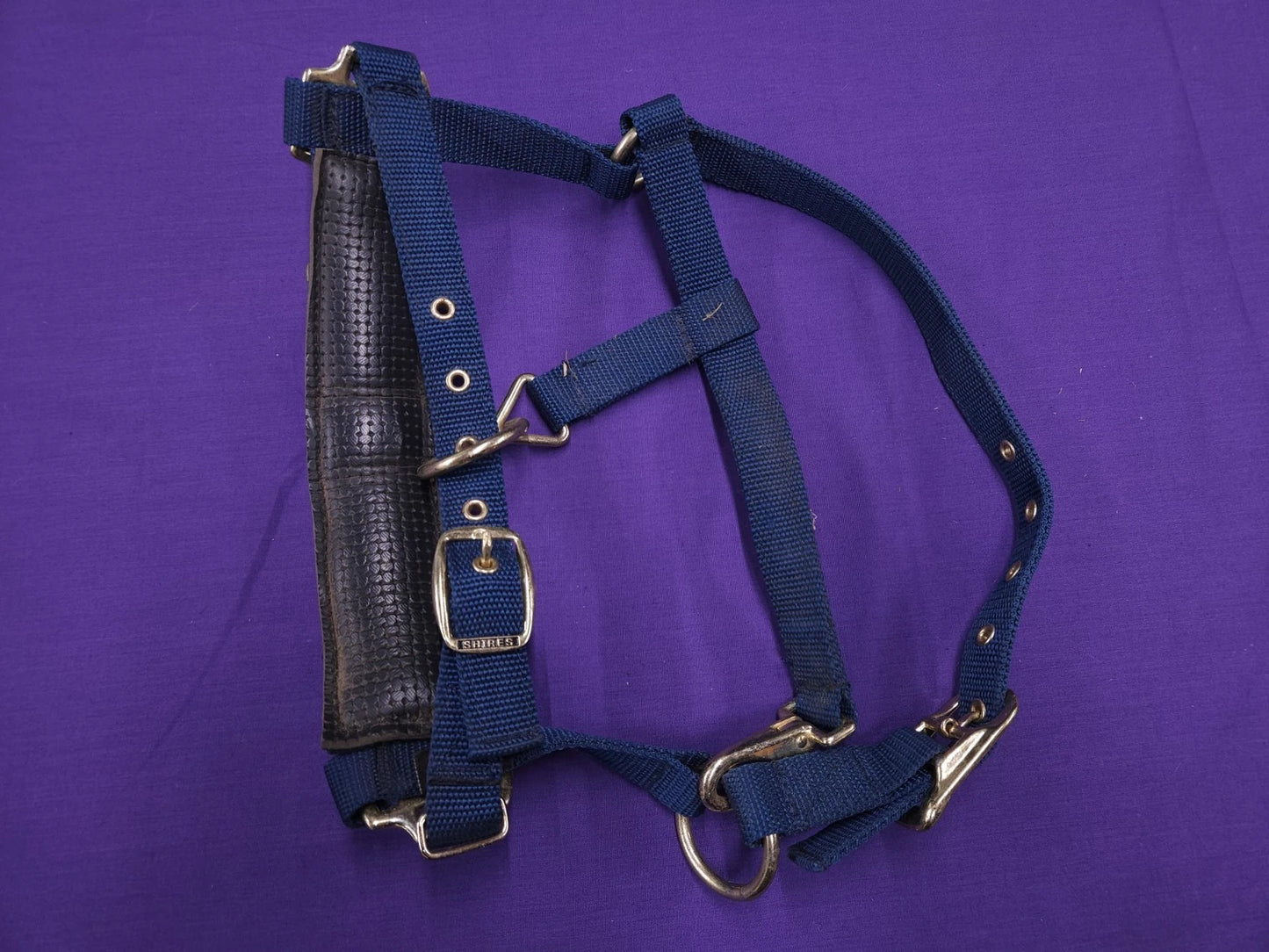 Shires Pony Size Navy Blue Lunging Cavesson Horse Headcollar HC88
