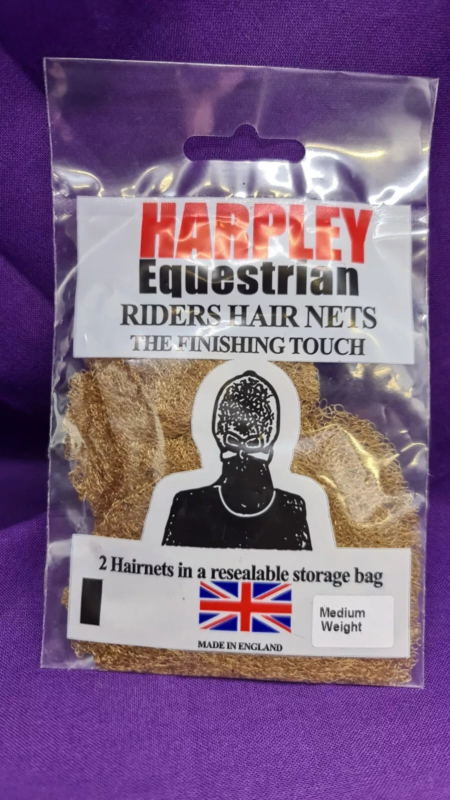 Harpley Equestrian Hair Net Dark Blonde Colour Medium Weight Pack Of 2