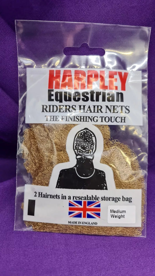 Harpley Equestrian Hair Net Dark Blonde Colour Medium Weight Pack Of 2