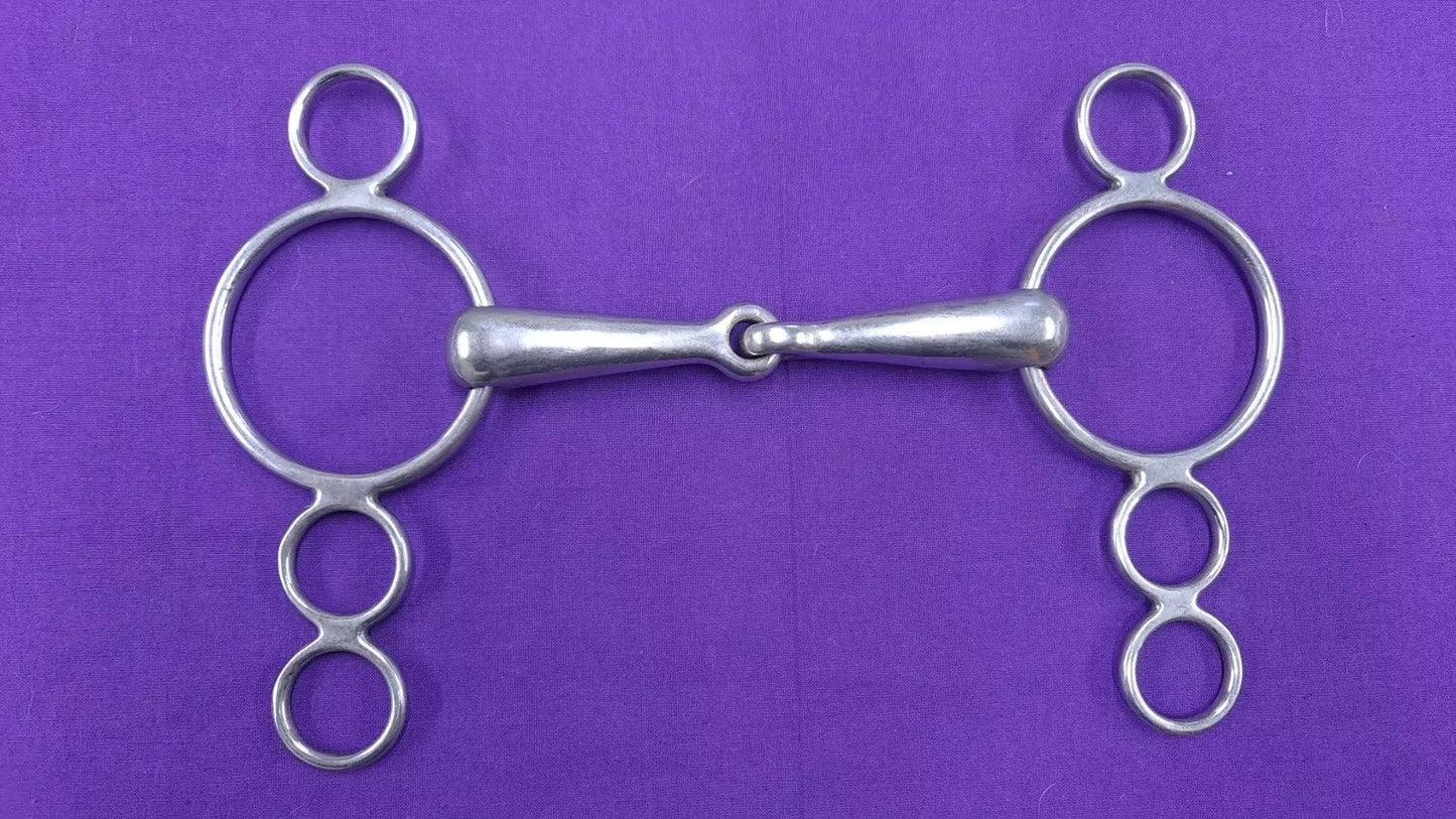 Gag 5.5" Single Joint 3 Ring Horse Bit