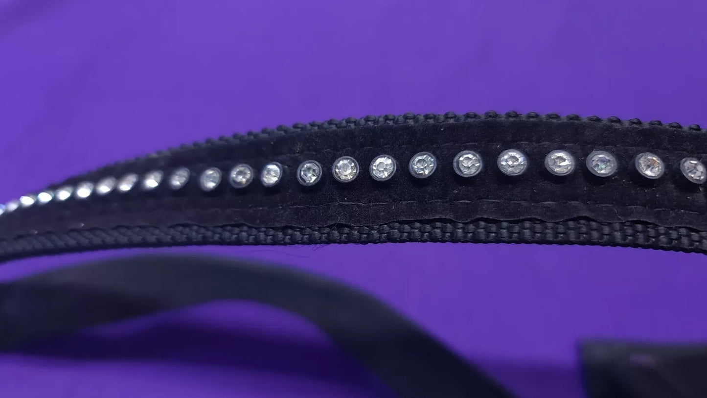 Sparkly Blingy Black Headcollar Sized Full