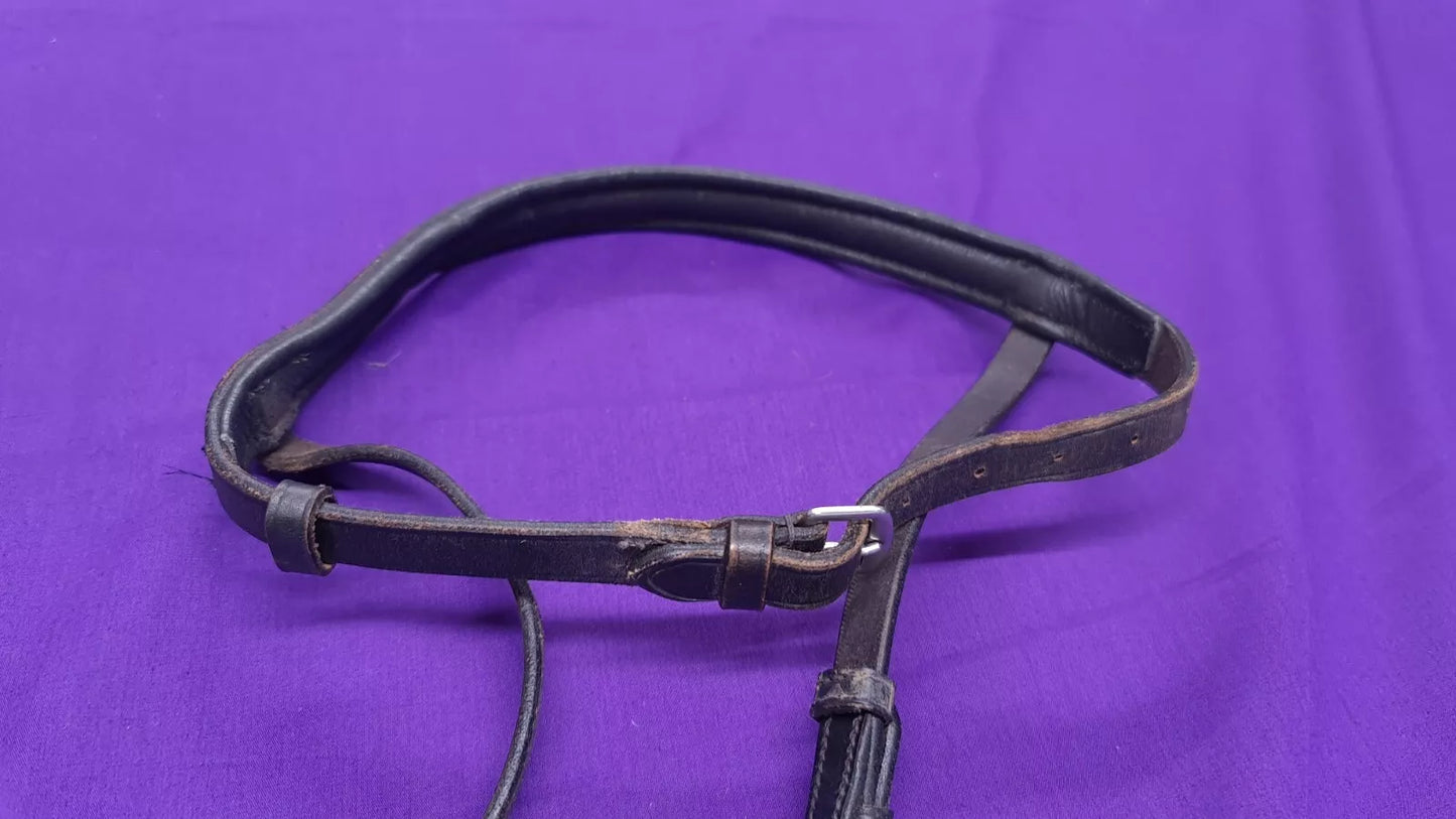 Black Full Size Noseband And Headpiece