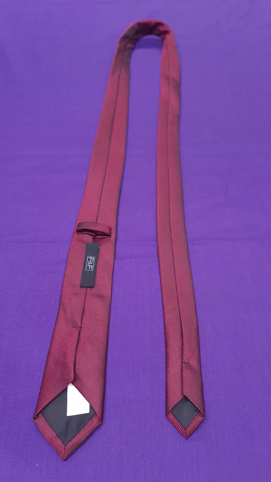 F&F Dark Red Tie Plain