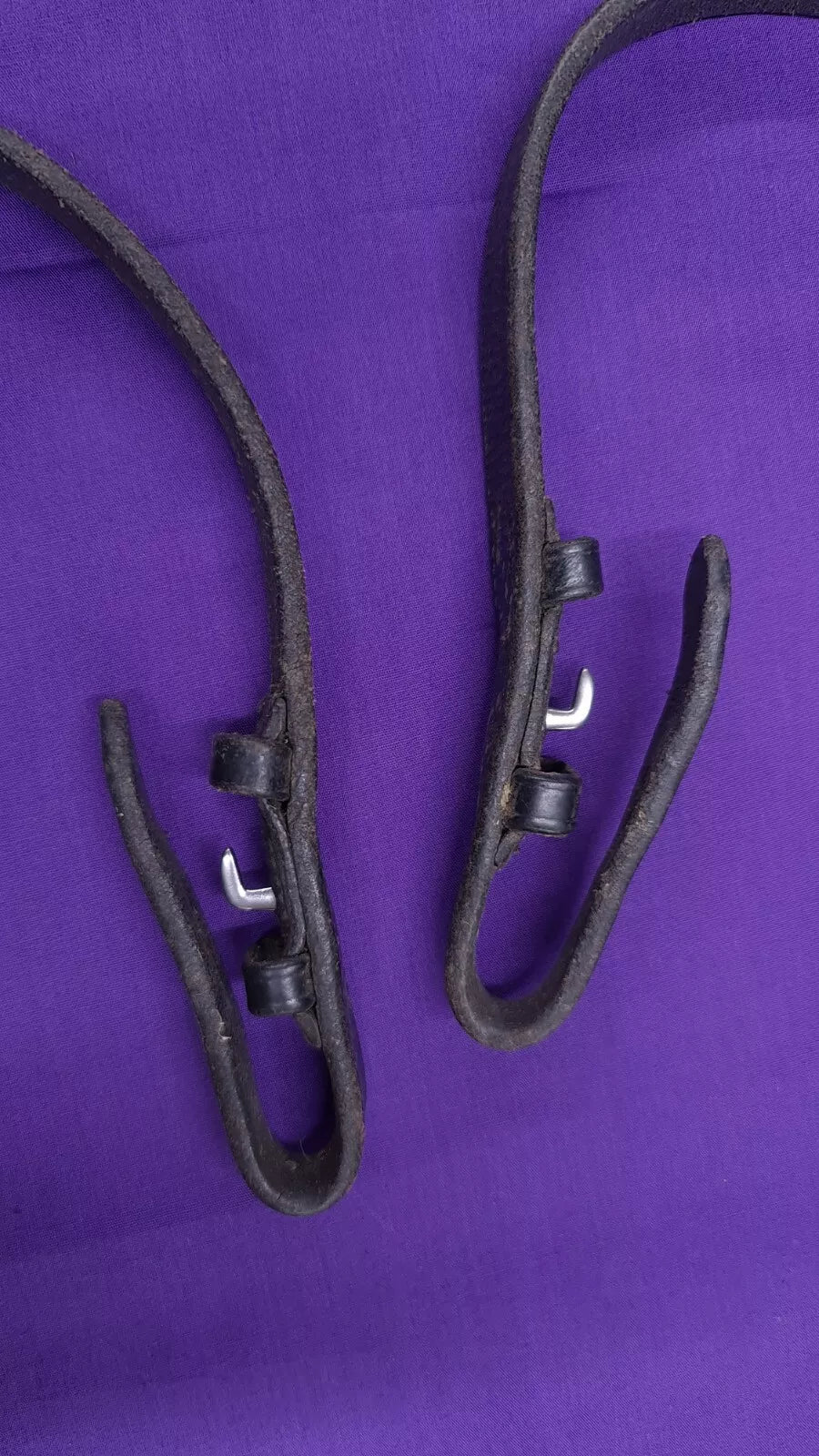 Black Grippy Horse Riding Reins Non Slip Size Pony