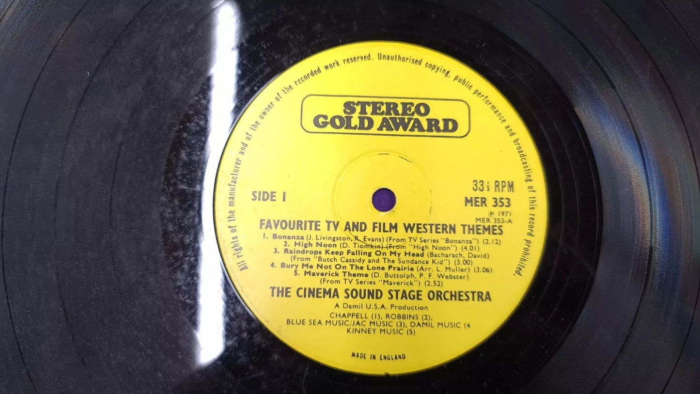 The Cinema Sound Stage Orchestra - Favourite Western Themes MER 353 Vinyl LP