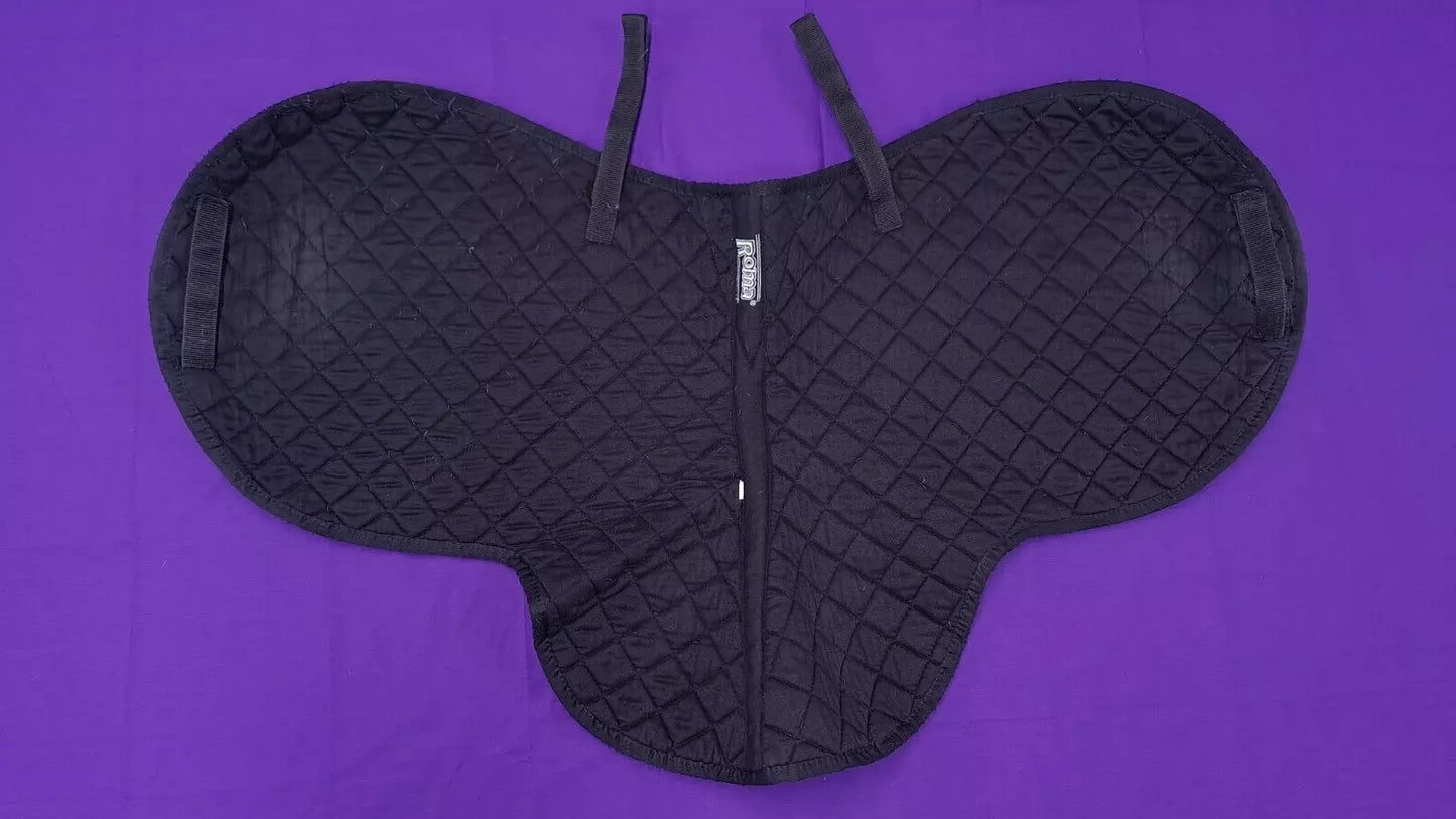 Roma Black Cob Sized Saddle Pad Horse Riding Numnah