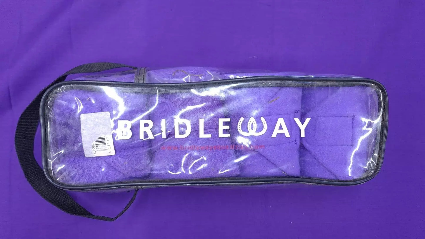 Horse Leg Bandages Bridleway Purple Wraps x 4