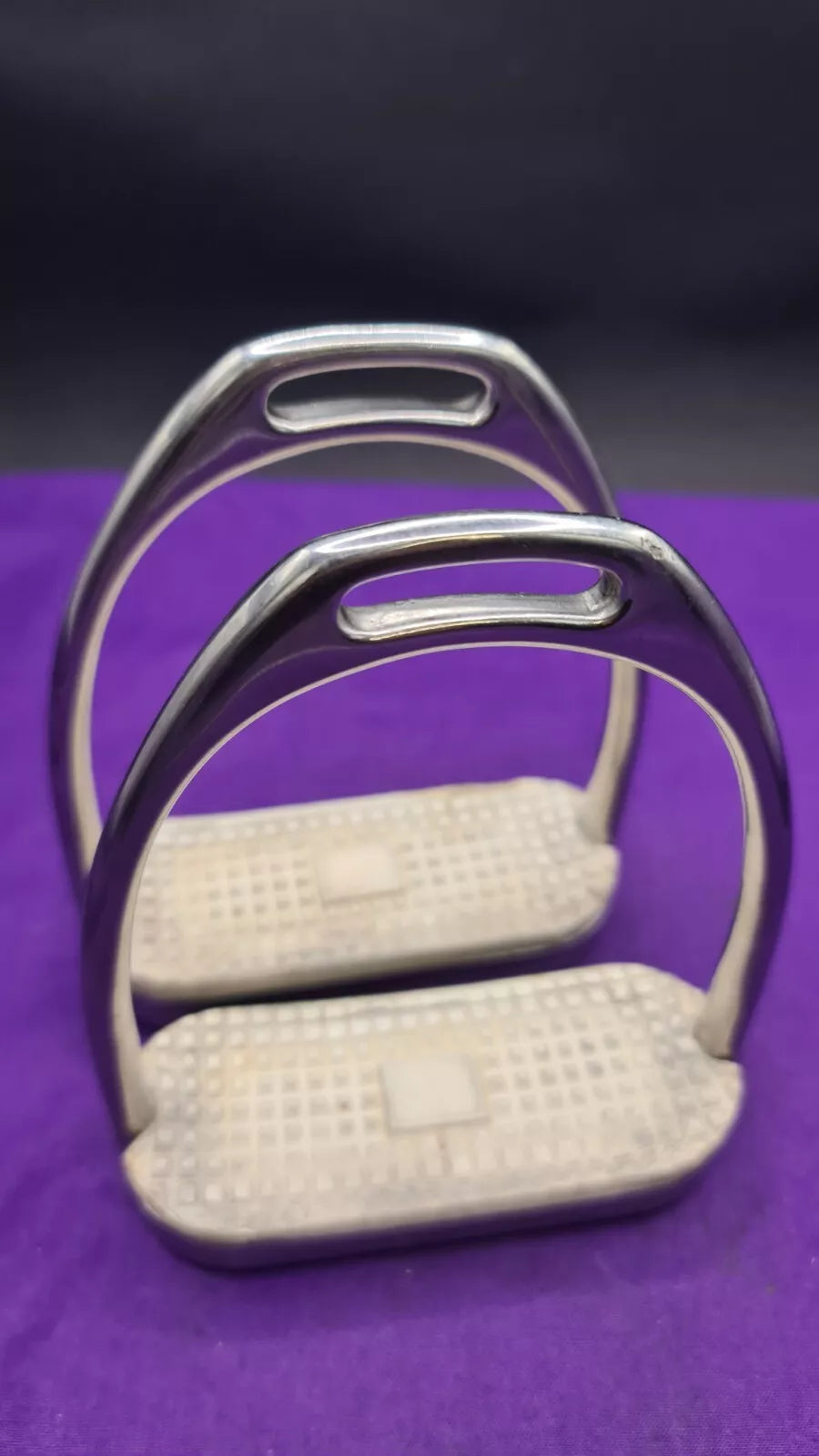 4.25" Metal Stirrups With Treads Horse Riding