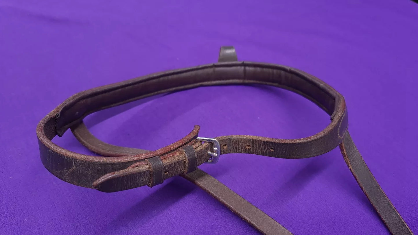 Full Brown Leather Noseband With Flash Attachment