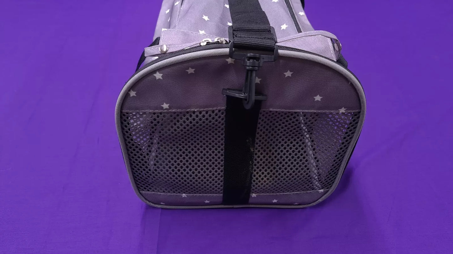 Folding Pet Carrier Grey