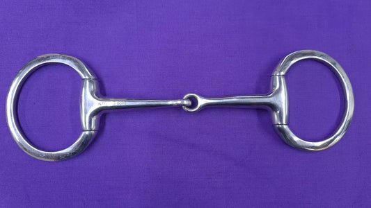 Flat Ring Eggbutt Snaffle Single Joint 5.5"