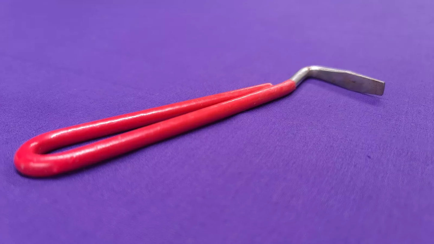 Red Metal Hoof Pick