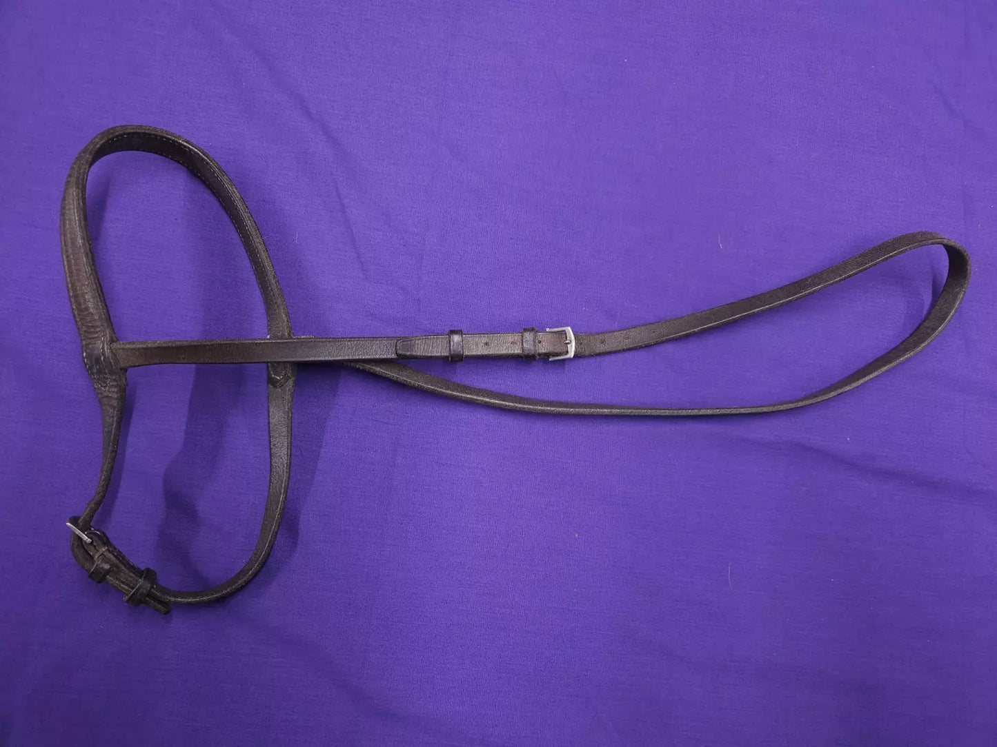 Pony Sized Brown Leather Noseband Horse Bridle Part BR401