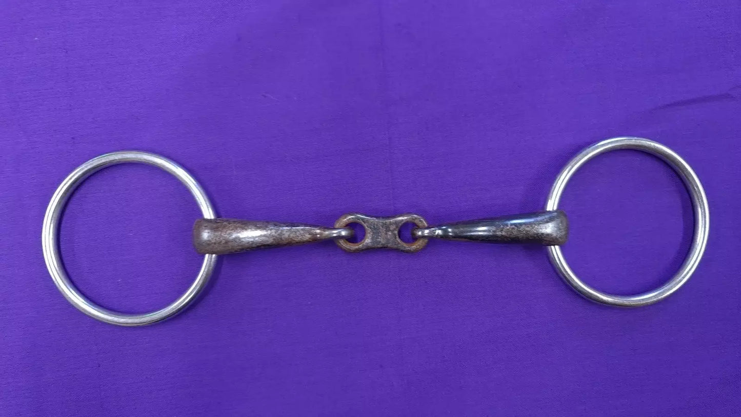 Snaffle 5.5" Loose Ring Iron French Link Horse Bit