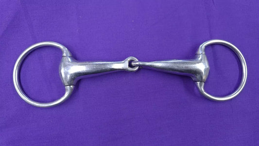 6" Eggbutt Snaffle Single Joint Hollow Mouthpiece