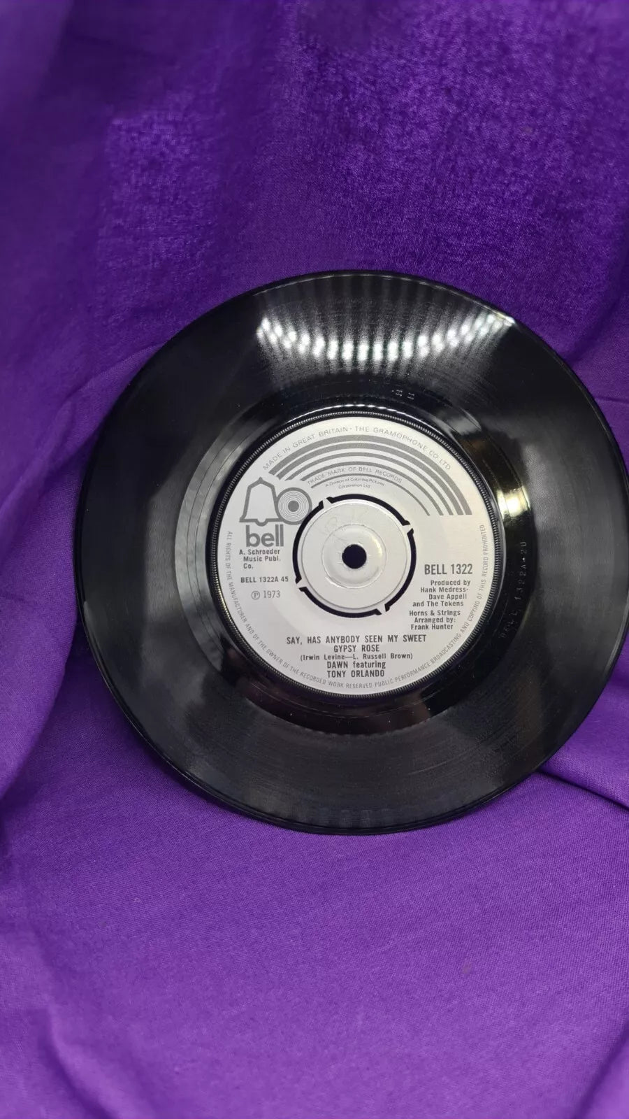 Dawn Ft Tony Orlando - The Spark Of Loves Kindlin' BELL 7" Vinyl Single Record