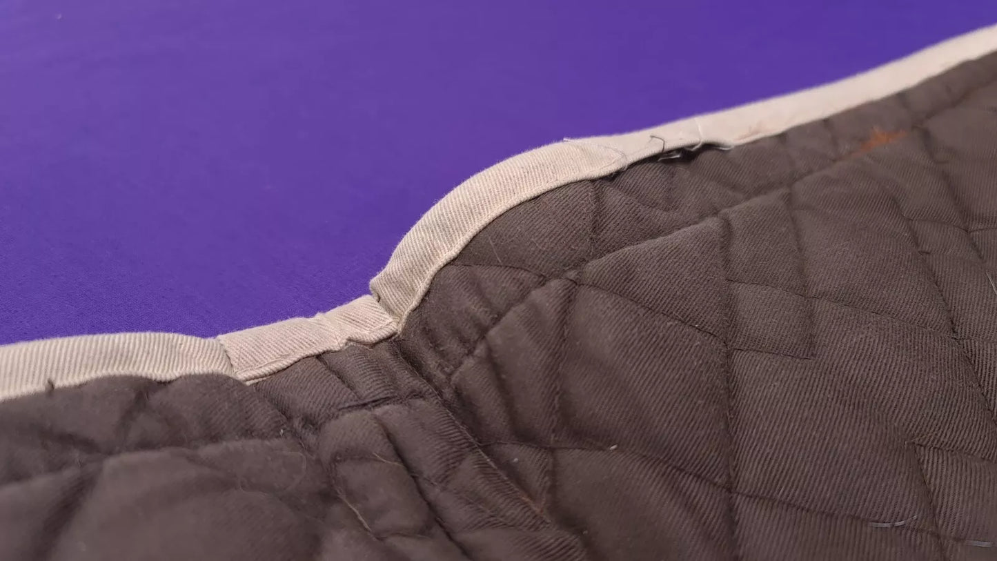 Full Size Brown Quilted Padded Horse Saddle Pad / Numnah