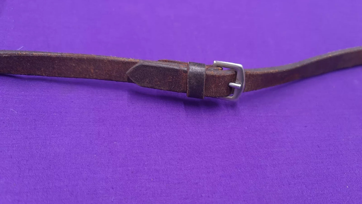 Reins Brown Grippy Buckle Ends Stoppers