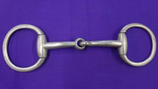 5.5" Vintage Eggbutt Snaffle Solid Nickel Single Joint