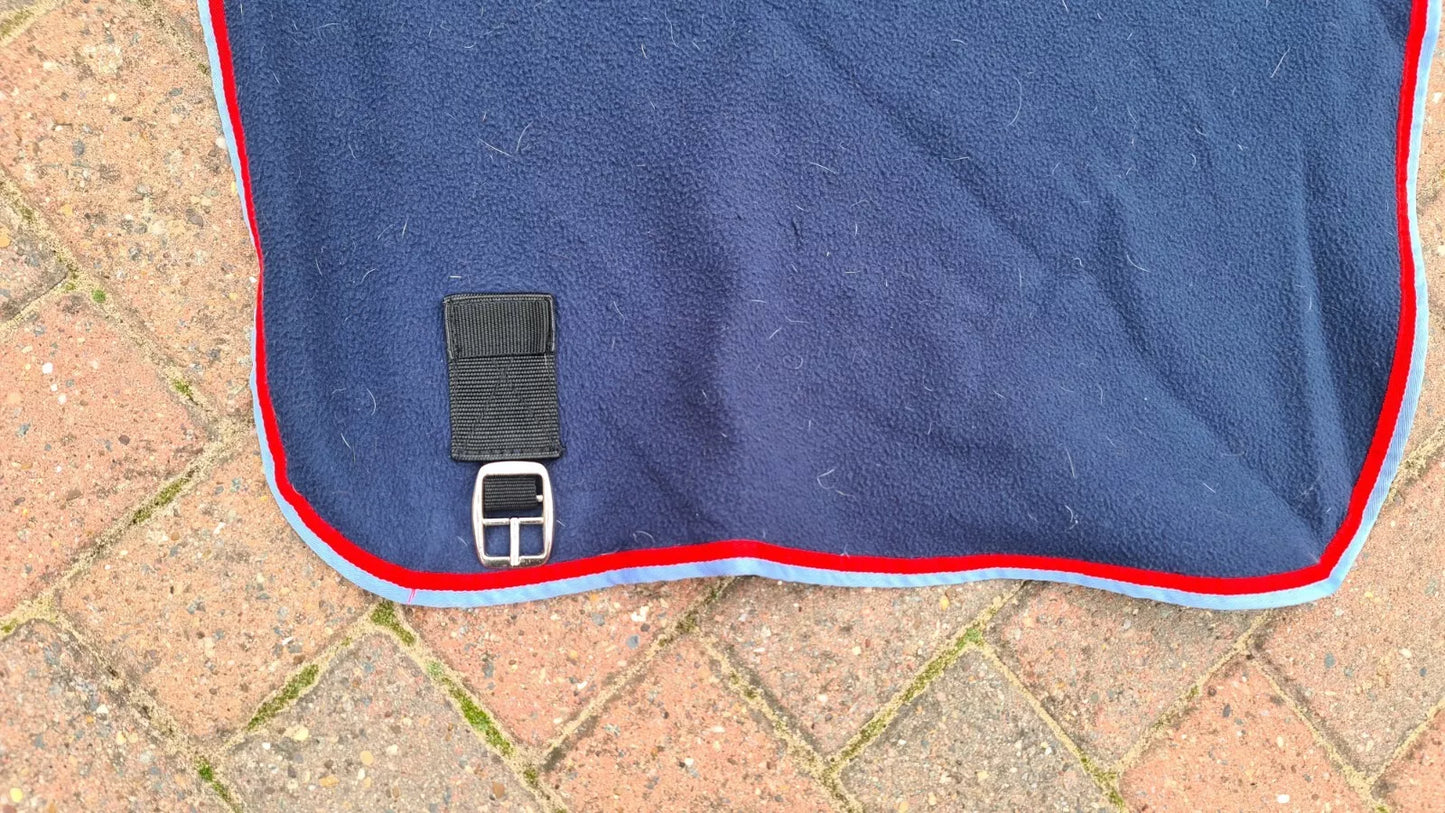 Navy Horse Fleece Show Fleece Cooler Travel Rug 155cm 6'9