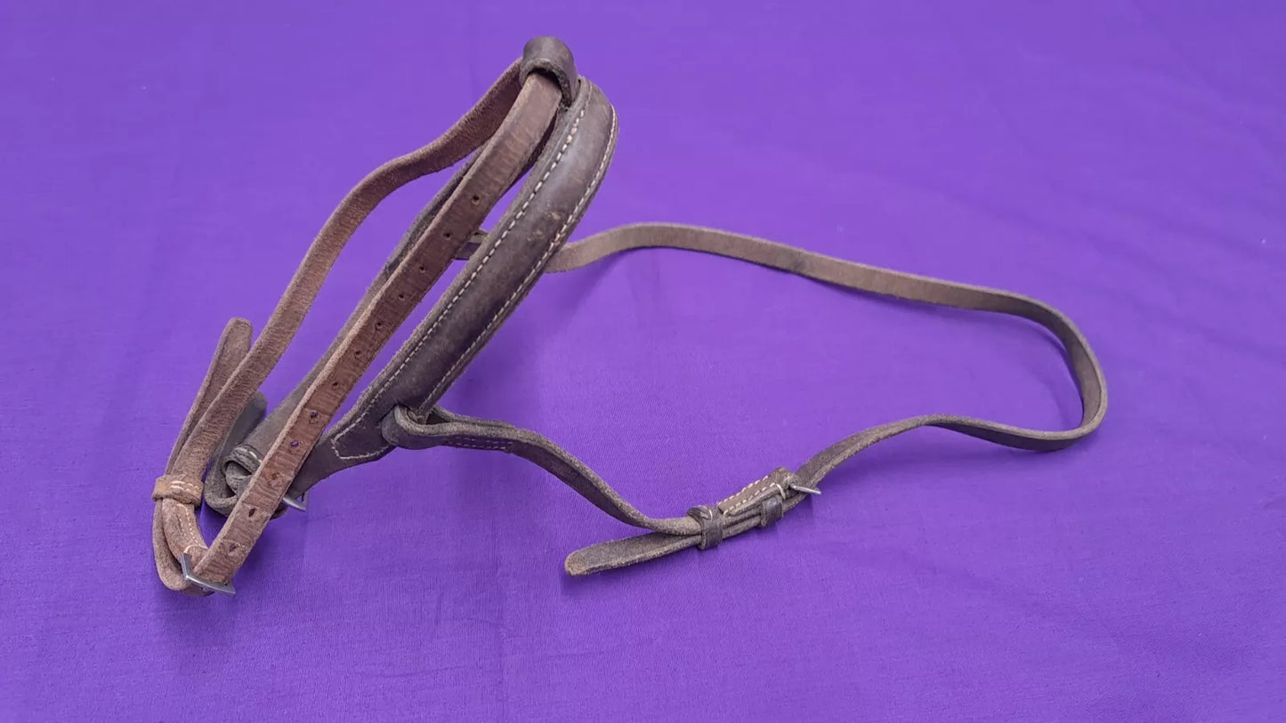 Noseband And Flash Pony Sized Brown Horse Bridle Part