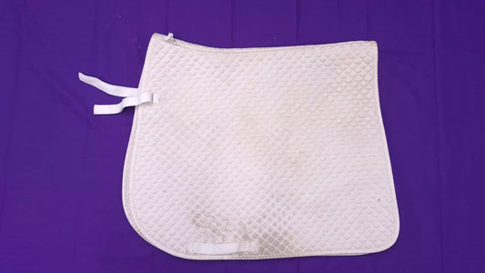 Cob Size White Saddle Pad Horse Riding