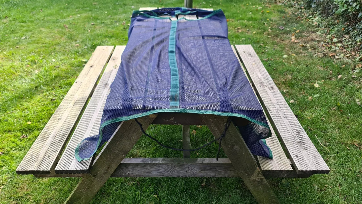 5'9 125 cm Navy And Green Horse Cooler Sheet