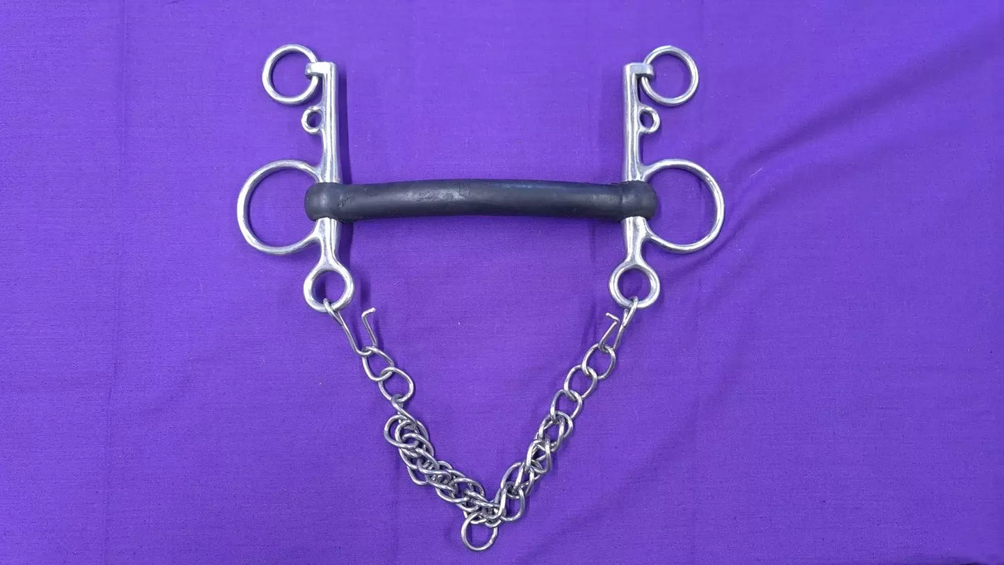 6" Korsteel Pelham With Mulllen Mouth Plus Chain Horse Bit