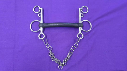 6" Korsteel Pelham With Mulllen Mouth Plus Chain Horse Bit