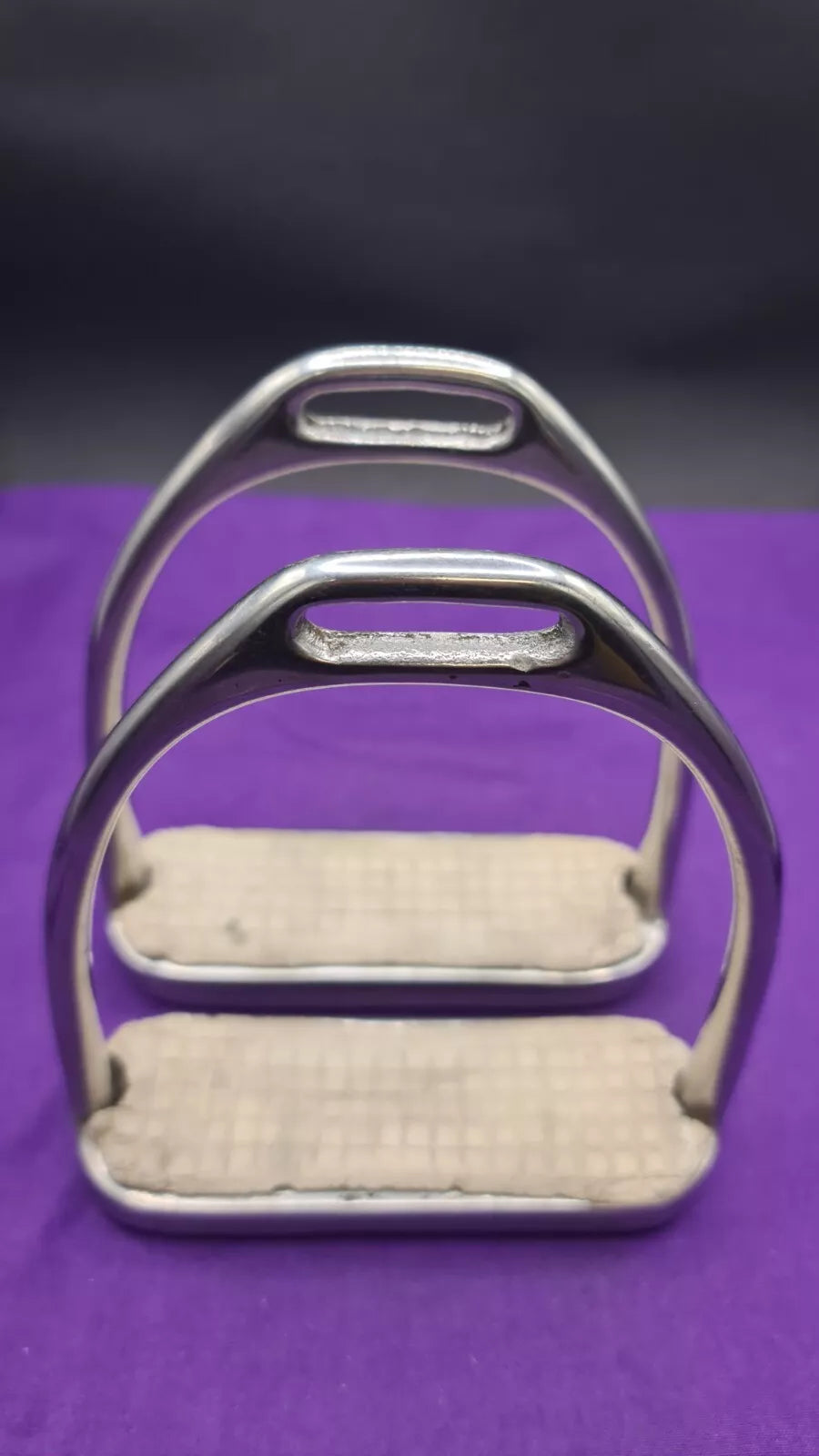 Solid Metal Stirrups With Treads 4.75" Horse Riding