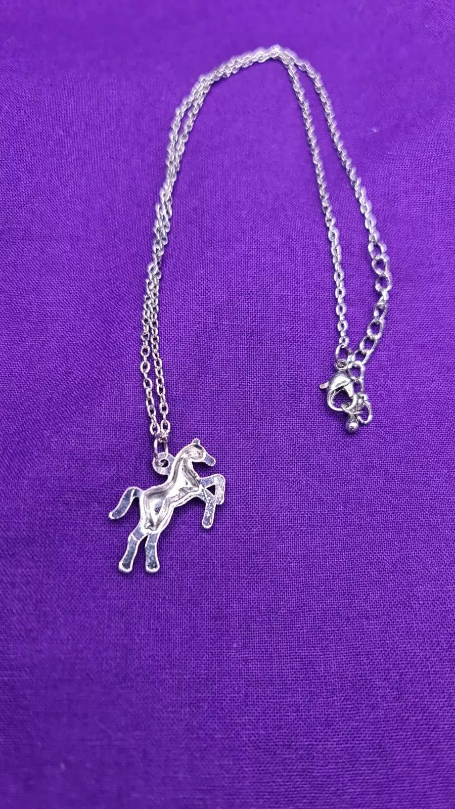 "Silver" Horse Pendant Necklace