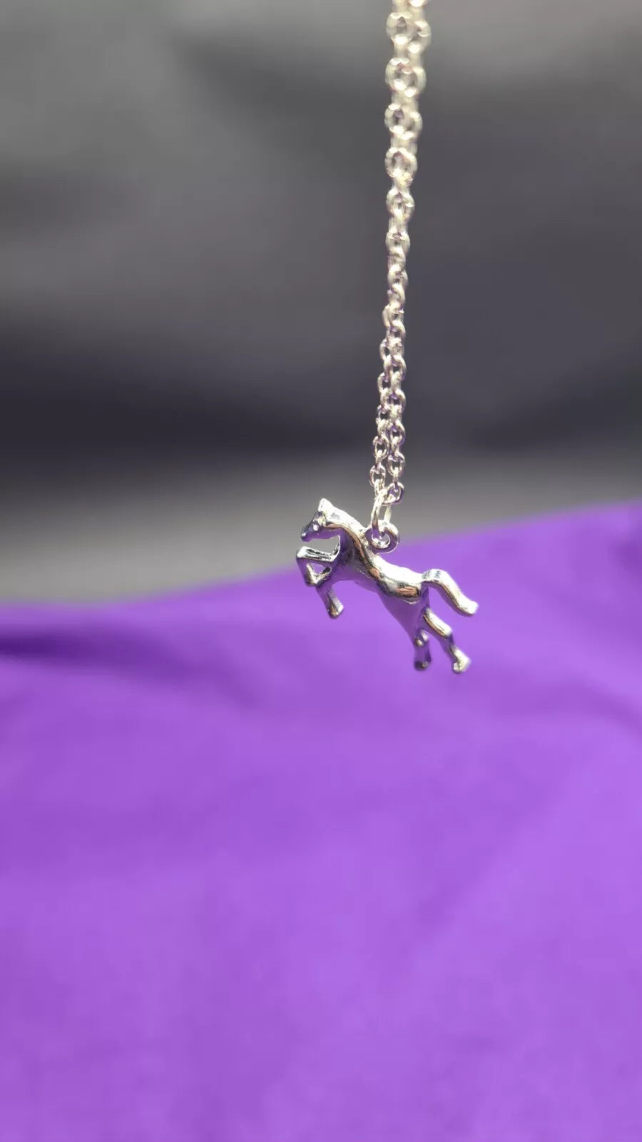 "Silver" Horse Pendant Necklace