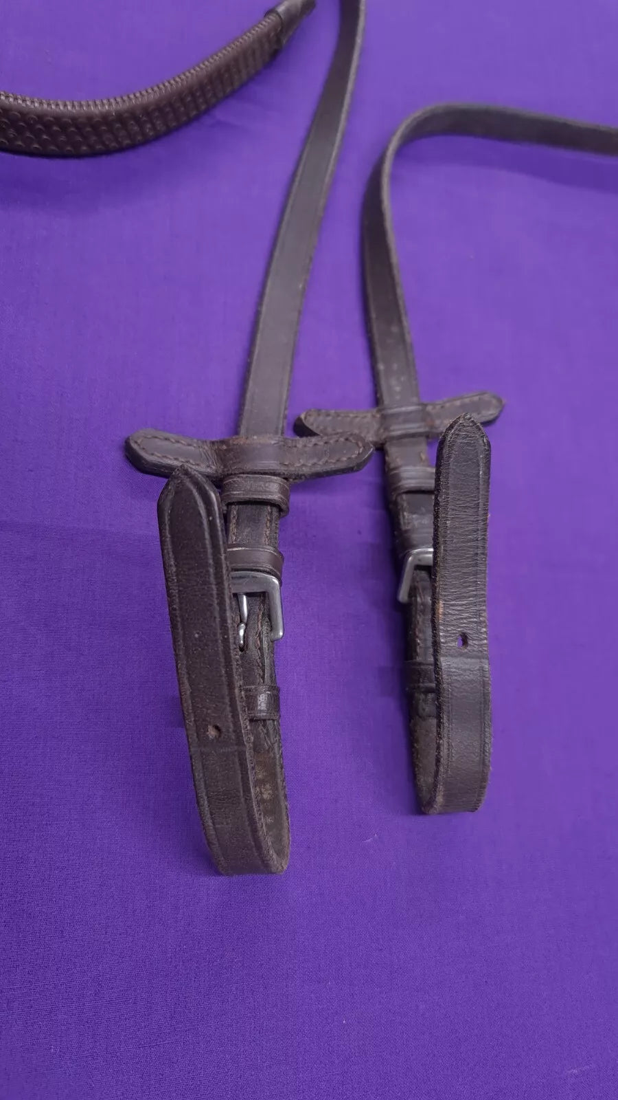 Brown Rubber Grippy Horse Riding Reins Full