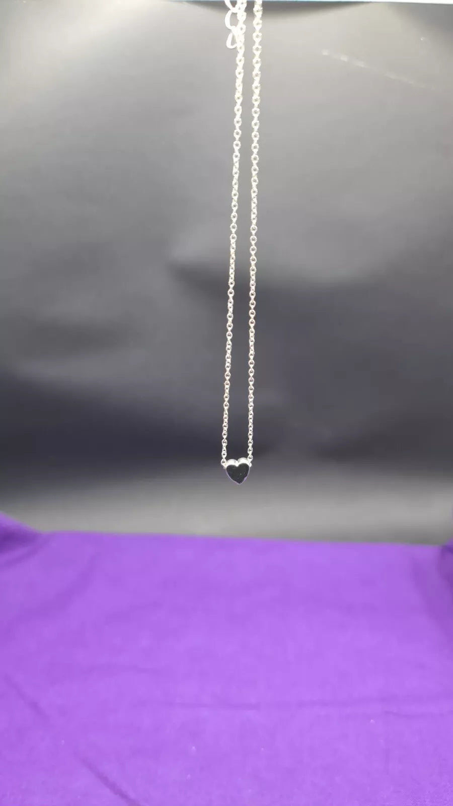 Silver Solid Heart Necklace