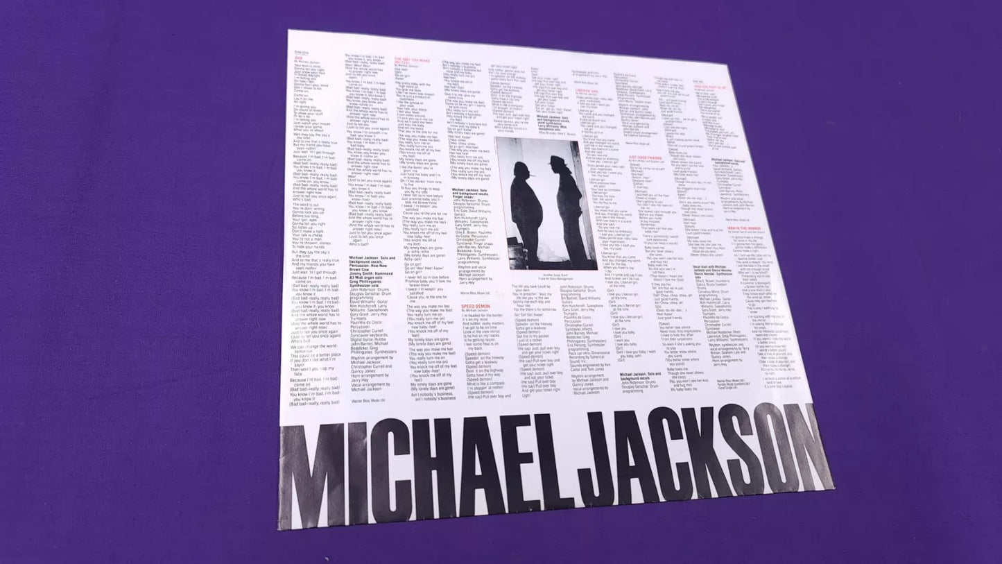 Michael Jackson BAD Vinyl 450290 1 LP Record