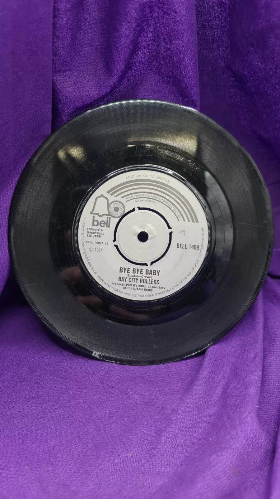 Bay City Rollers Bye Bye Baby BELL1409 7" Single Vinyl Record