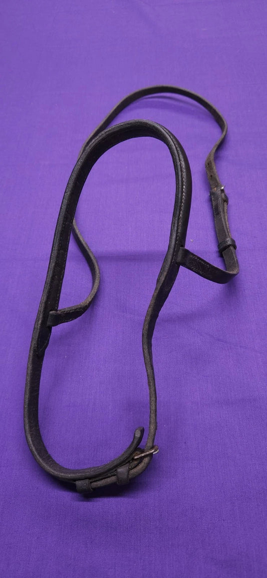 Black Leather Full Size Cavesson Horse Bridle Noseband BR445