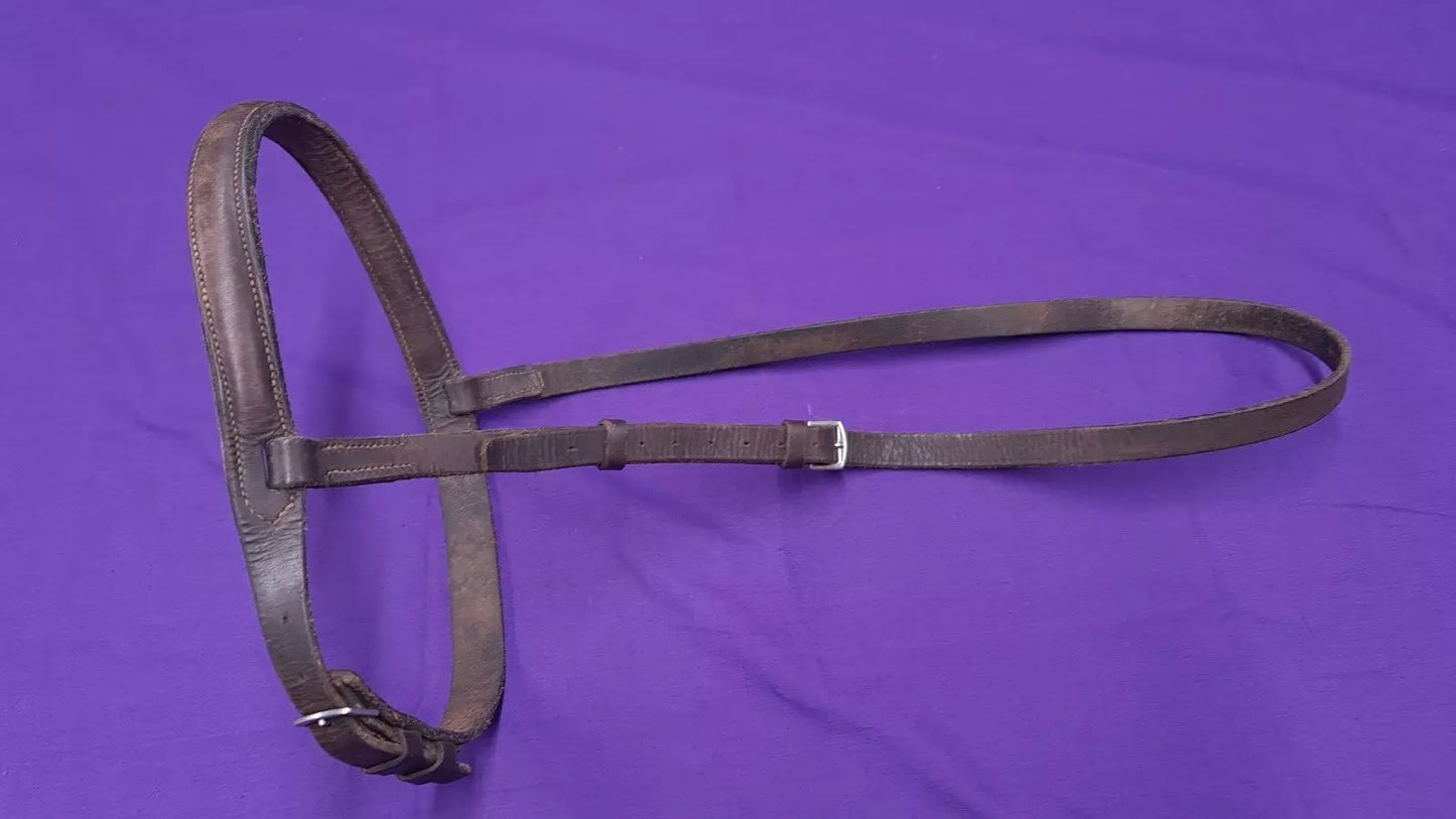 Padded Brown Noseband Full Size Bridle Part