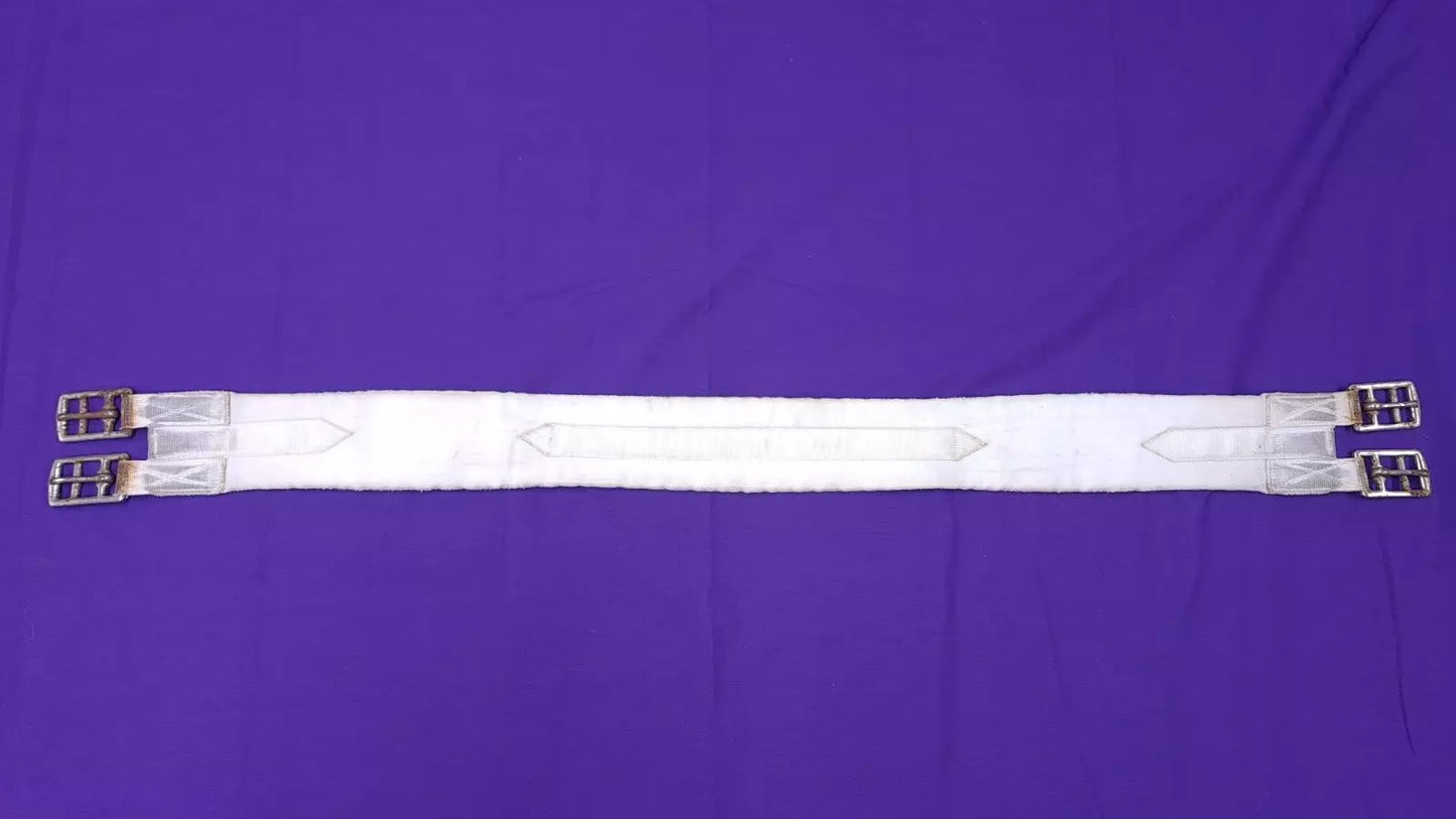 Saddle Girth White Material Fabric 40"